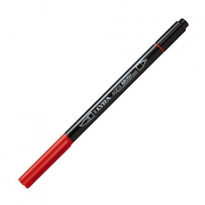 Ручка-кисть LYRA "Aqua Brush Duo", двусторонняя, Темный кармин sela65 YTQ4